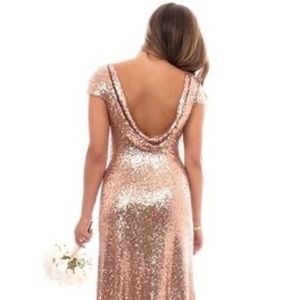 Blush sequin dress